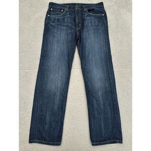 Levi's 505 Jeans Men's 36x31 Blue‎ Straight Fit Denim Dark Wash Fade (Tag36x32)